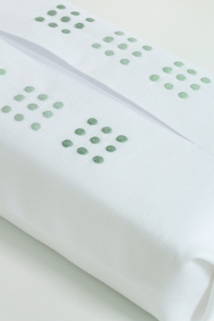 Box 100 tissues - Almond green