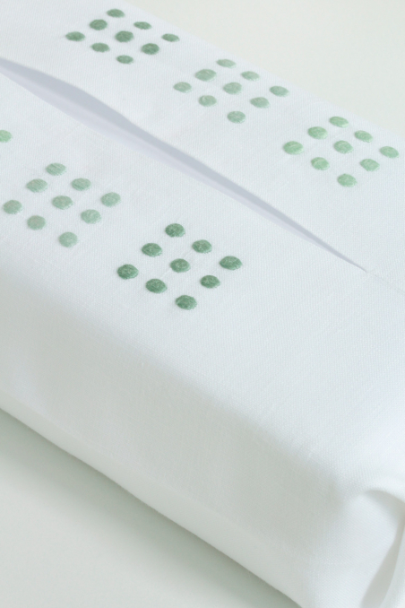 Box 100 tissues - Almond green