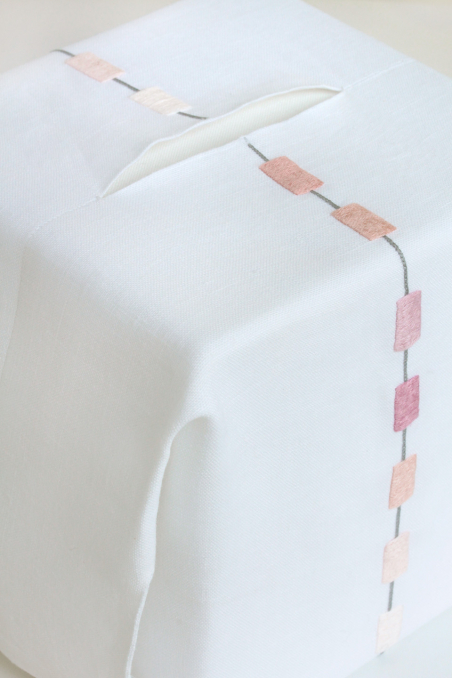 Boîte carrée - Rose poudré